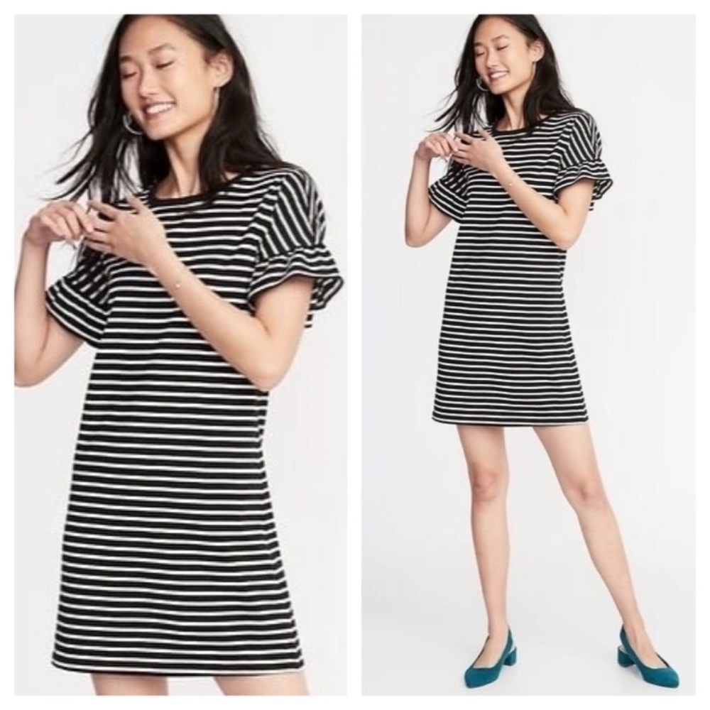 Old Navy Ruffle Sleeve T-Shirt Dress